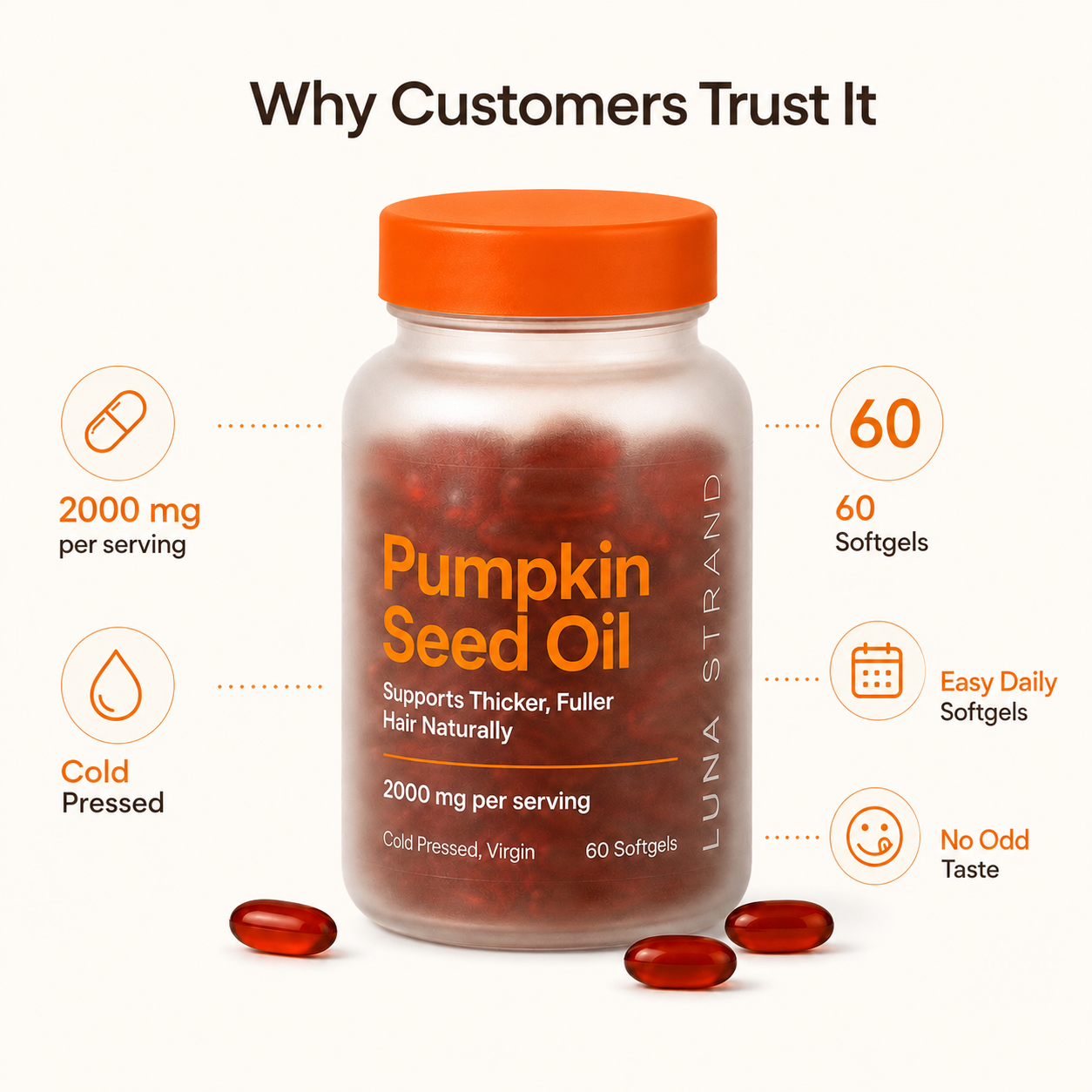 Pumpkin Seed Oil Softgel Capsules